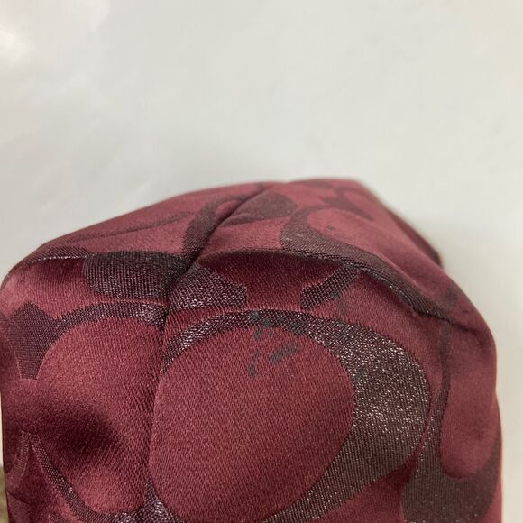 VTG,COACH SIGNATURE LUREX #F1382-F26246 BURGUNDY METALLIC COLOR WOMEN BAG #26246 - Picture 12 of 15